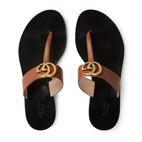 gucci thong sandals brown|gucci thong sandals women's.